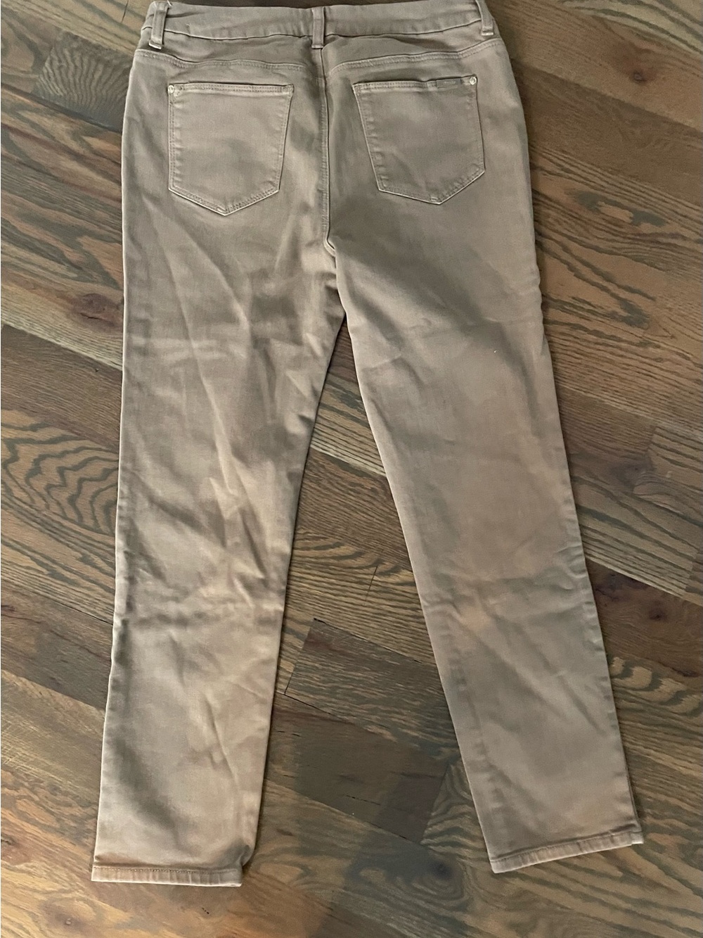 Chico's Straight Leg Jeans in Taupe Beige